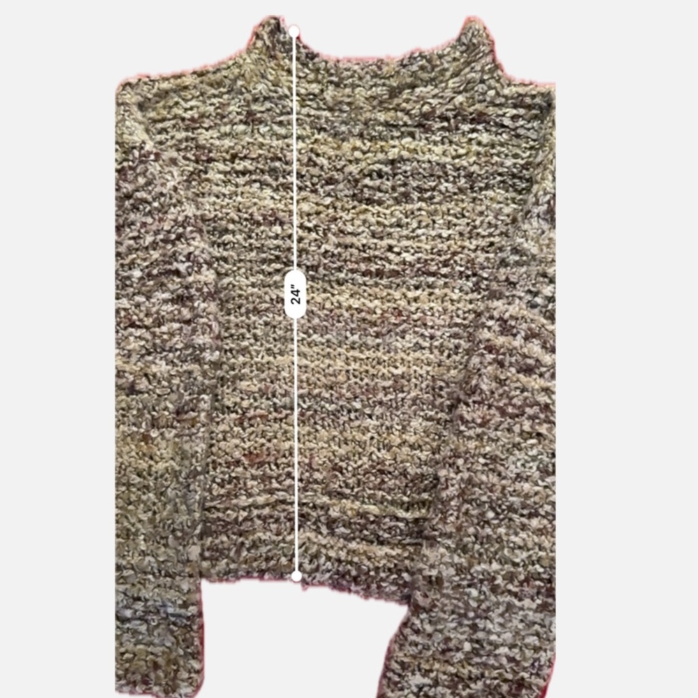 Cozy Multi Beige and Brown Colored Hand Knitted Pullover Sweater - Picture 4 of 9